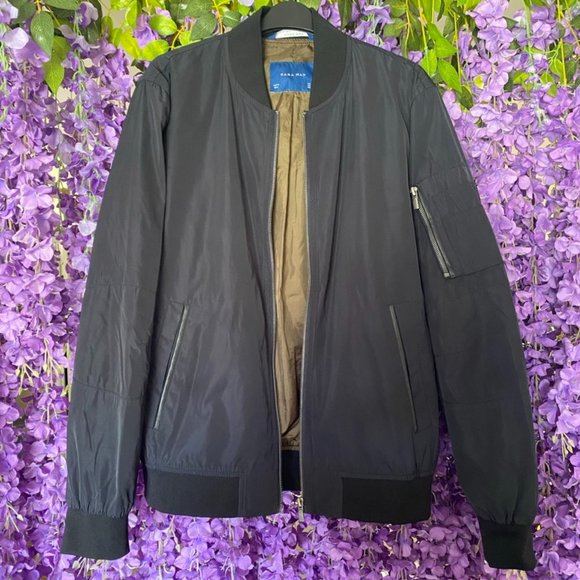 ZARA MAN Lightweight Bomber Jacket - Picture 1 of 6